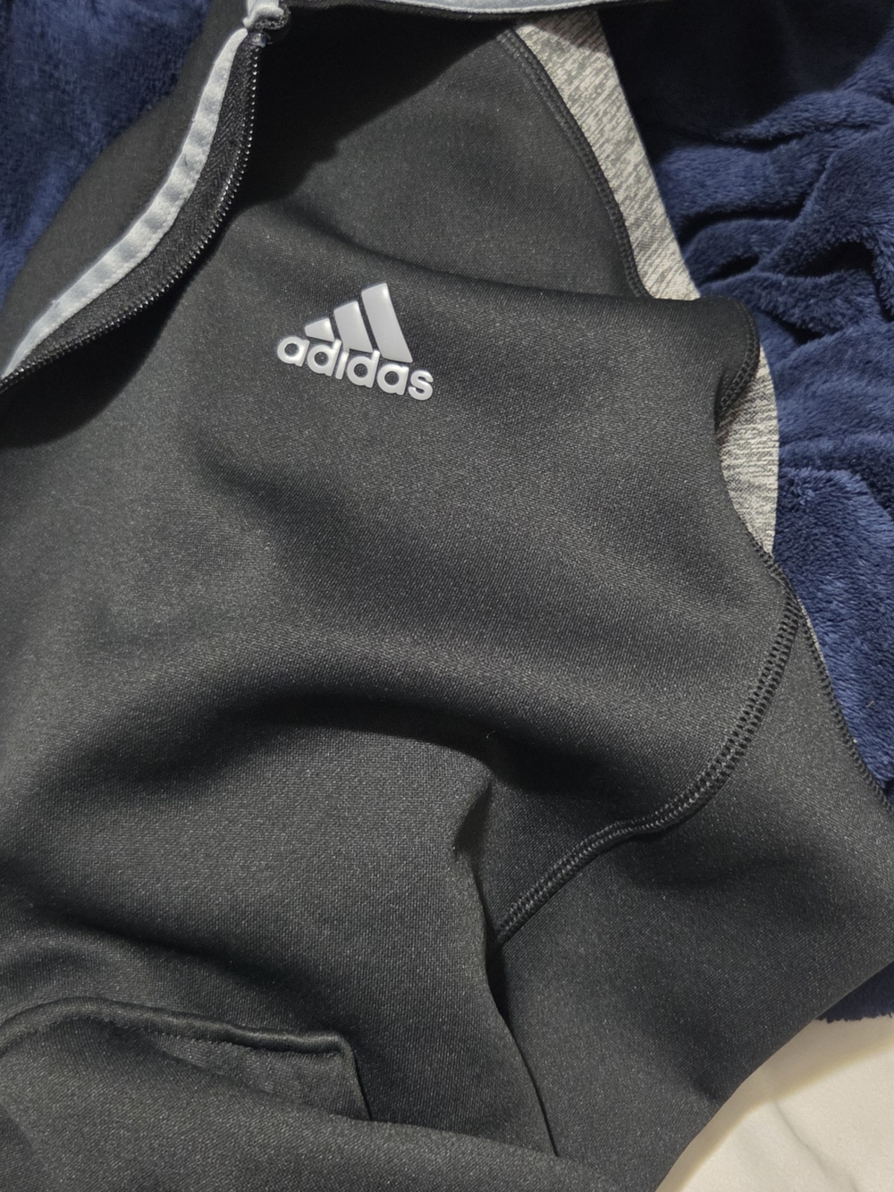 adidas Men’s Black and Gray Athletic Hoodie